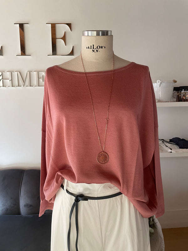 Oversize light cashmere shirt