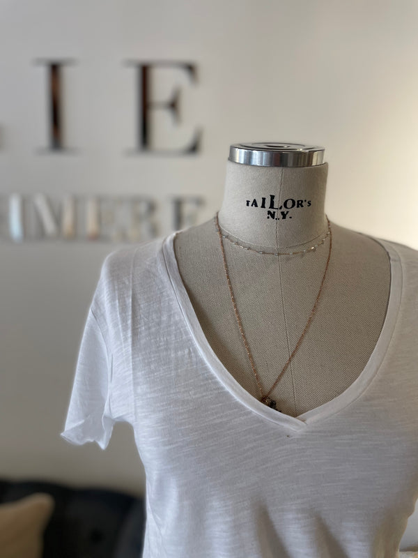 T-shirt en décolleté en jersey flammes