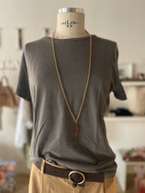 T-shirt girocollo manica corta in cotone vestibilità regular