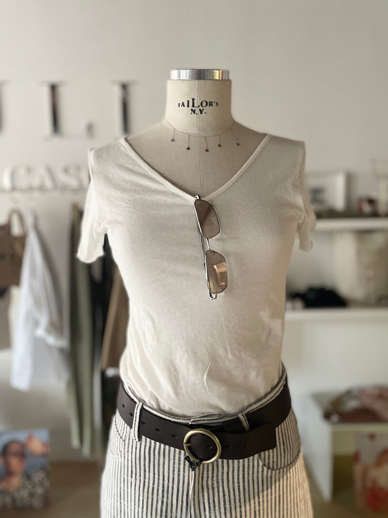 T-shirt scollo a v manica corta vestibilià regular