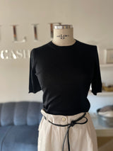Light cashmere short sleeve shirt