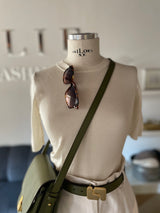 Light cashmere short sleeve shirt